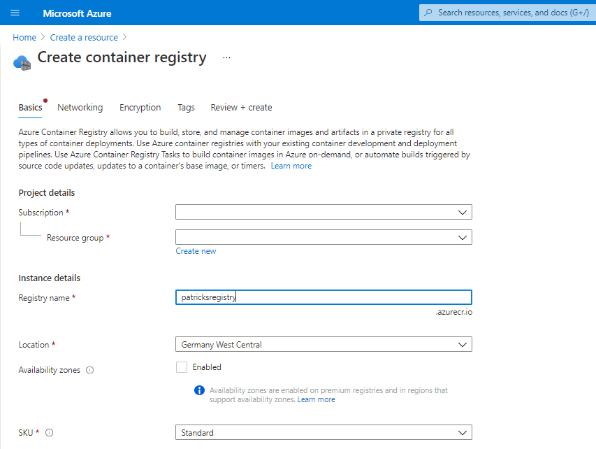 AzurePortal_Creating_ACR_Basics