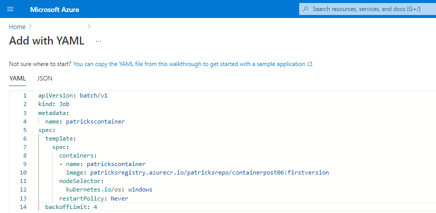 AKS_Workload_Add_with_YAML