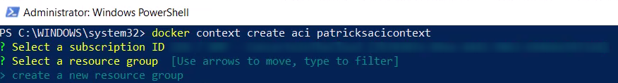 08_Docker-Create-ACI-Context-Create-New