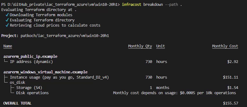 09_Infracost-Win10-Result