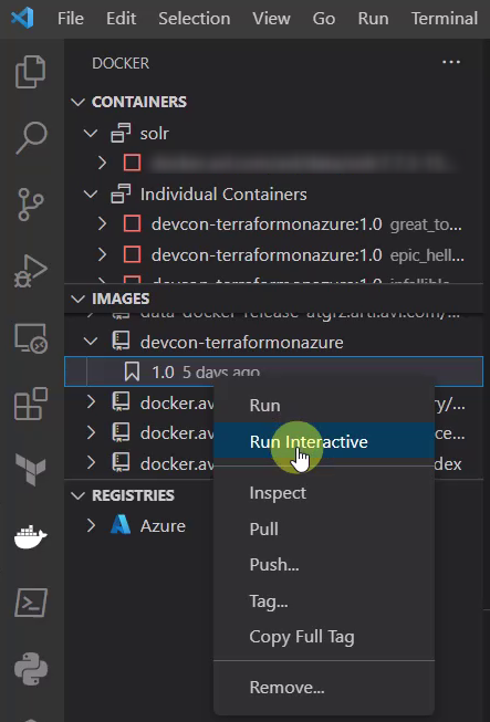 Getting started with a Development Container for Terraform On Azure